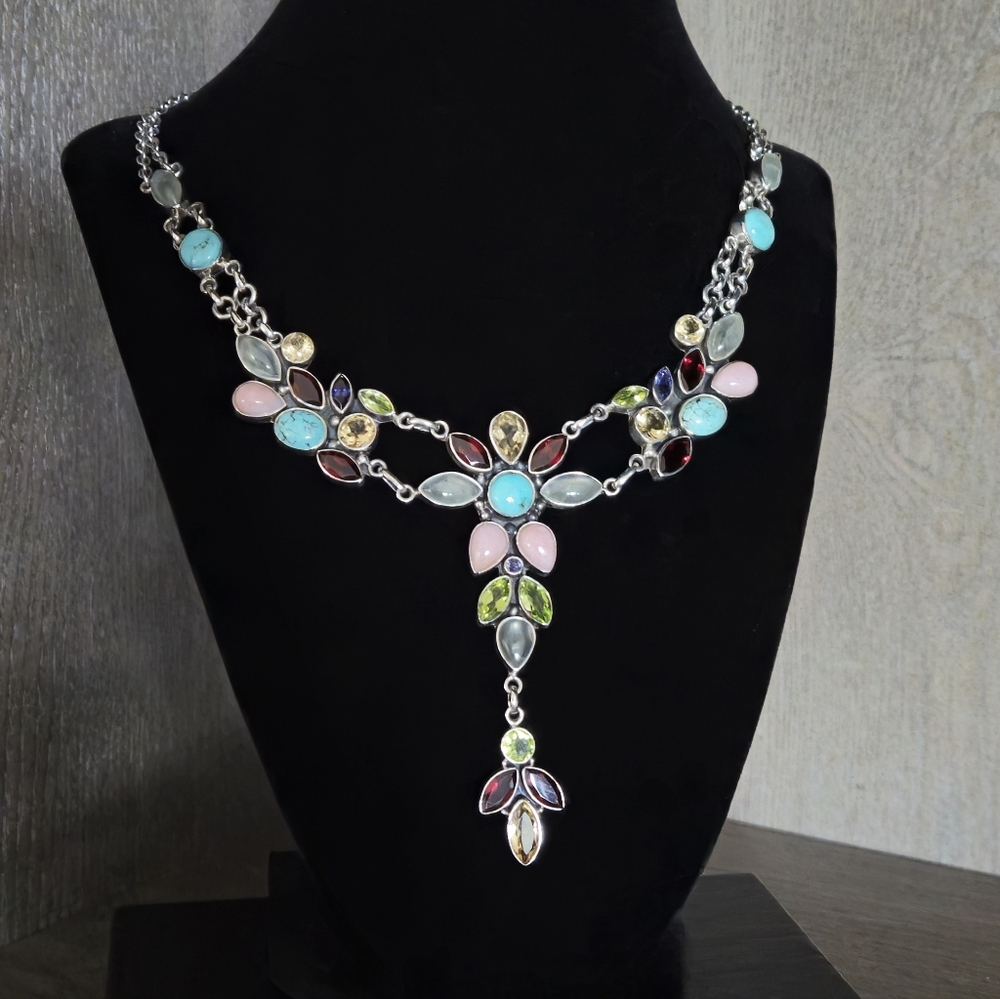NICKY BUTLER RAJ LIMITED EDITION 925 Sterling Silver Designer Necklace Turquoise - Picture 16 of 16